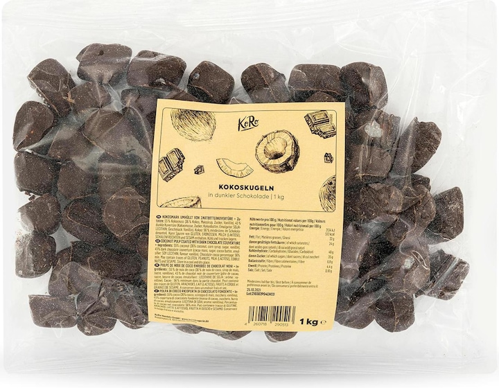 Image du produit KoRo Moelle de noix de coco enrobée de couverture noire (1000 g)