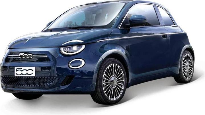 Productafbeelding Bburago Fiat 500e 1/24 blauw