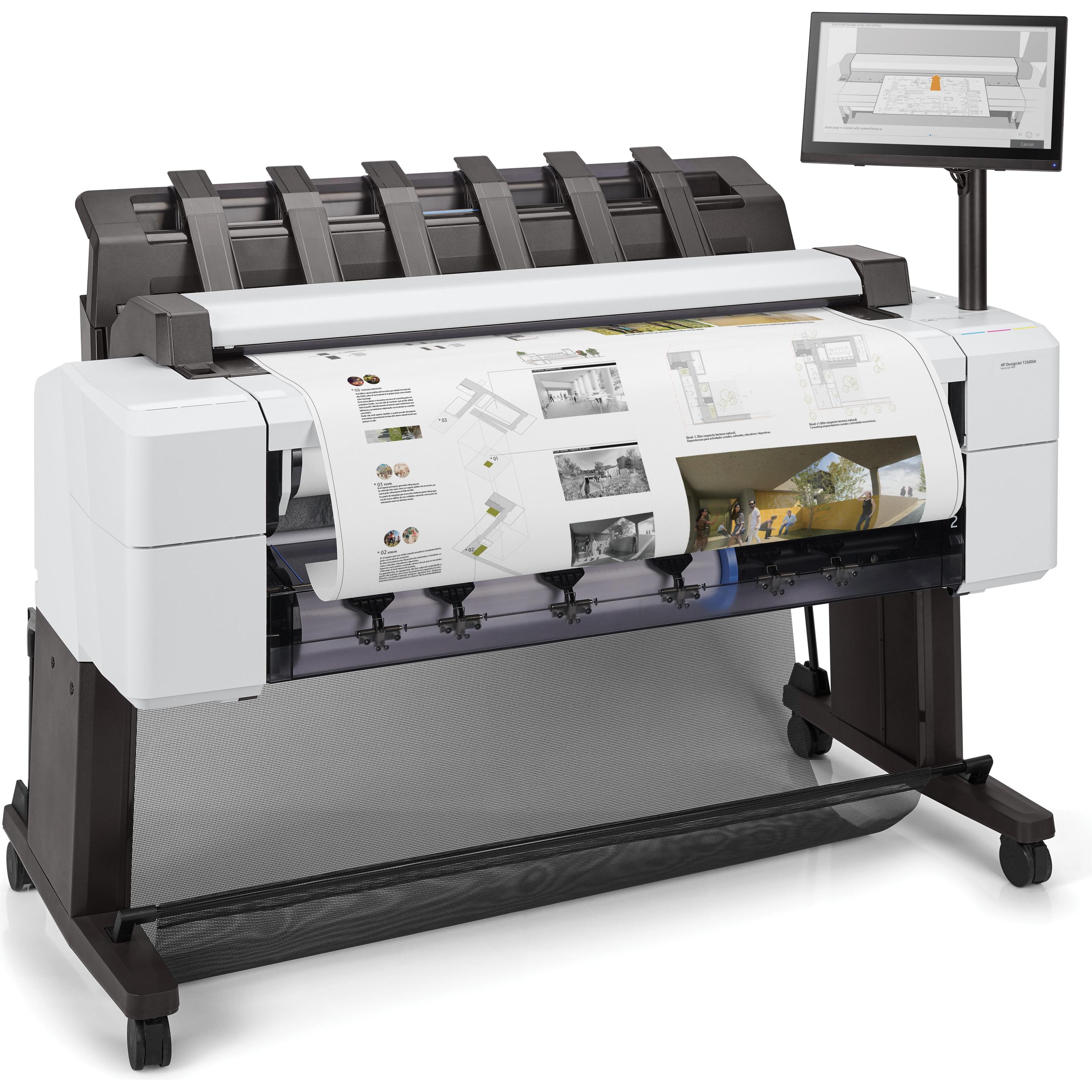 HP Designjet T2600ps (Tintenpatrone, Farbe), Drucker, Weiss, Schwarz