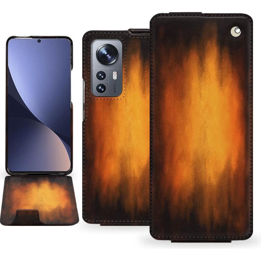 Thumbnail - Noreve Lederschutzhülle vertikal (Xiaomi 12 Pro), Smartphone Hülle, Violett