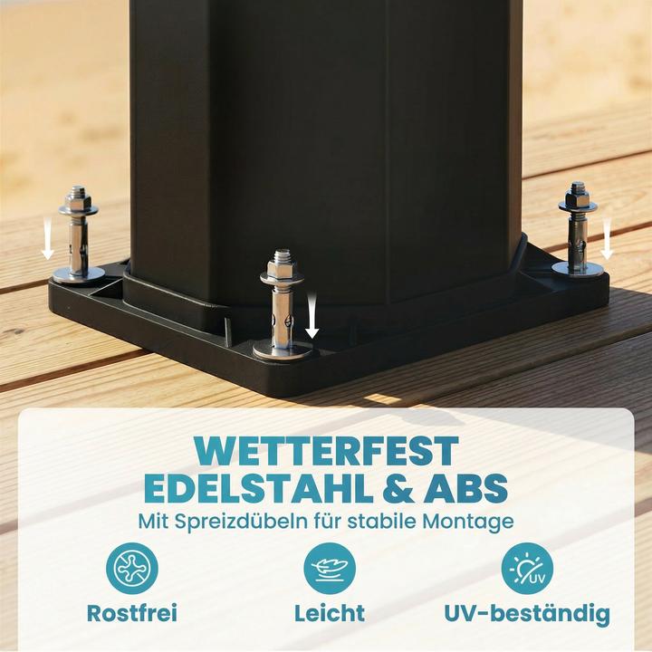 Produktbild Outsunny Solardusche Kunststoff Schwarz