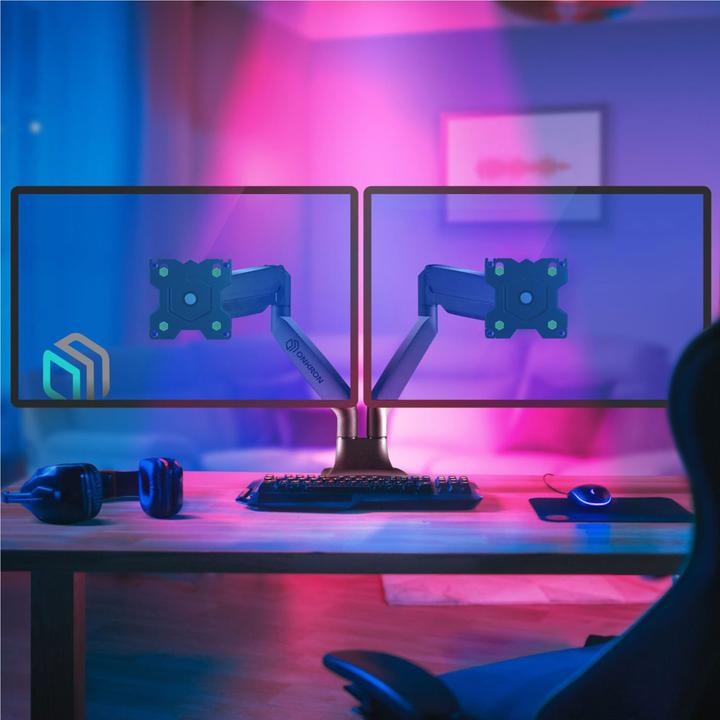 Actual product image Onkron Dual Monitor Stand for 13 to 32-inch LCD LED Screens up to 9 kg, Black (32", 9 kg)