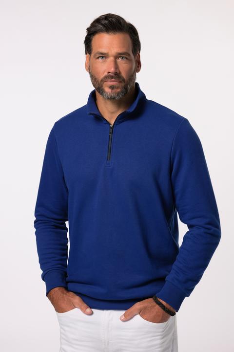 Image du produit JP1880 JP 1880 Herren grosse Grössen Troyer, Sweat, Stehkragen mit Zipper dunkles saphir 4XL 828743740-4XL (4XL)