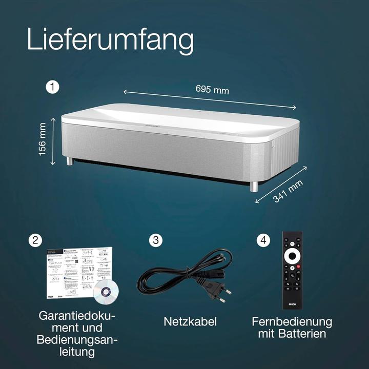 Immagine prodotto Epson EH-LS800W (4K, 4000 lm, 0.16:1 - 0.40:1)