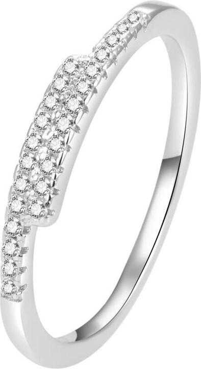 Produktbild Beneto Glittering silver ring with zircons AGG259 - Circuit: 52 mm (L) (52)