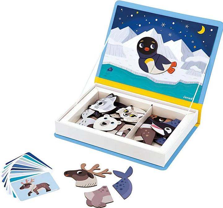 Actual product image Janod Livre magnétique Animaux Polaires (English, French, German, Italian, Spanish, 3 - 8 years)