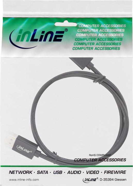 Image du produit InLine Câble DisplayPort 1.4 Slim (3 m, DisplayPort)