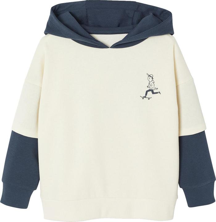 Actual product image Vertbaudet Jungen Kapuzensweatshirt mit Prints, Lageneffekt (86)