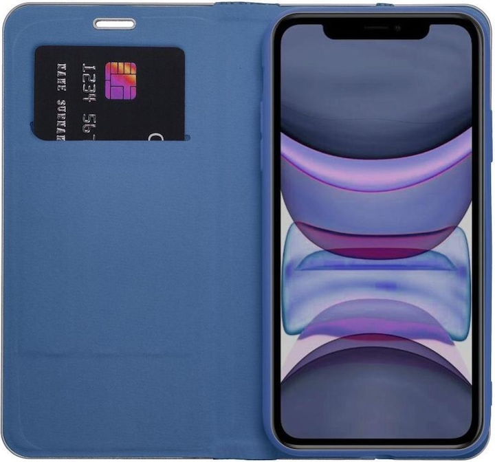 Produktbild OEM Book case LUNA Book Carbon for IPHONE 15 Pro Max blue (Apple iPhone 15 Pro Max)