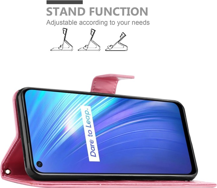 Image du produit Cadorabo Housse Flower Book pour Realme 6 4G / 6s (Realme 6, Realme 6s)