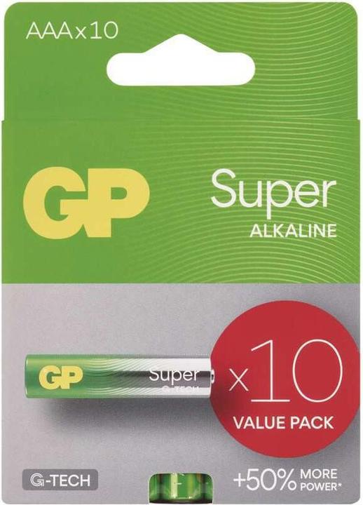 Produktbild GP Batteries GP Alkalick?? baterie SUPER AAA (LR03)- 10ks (10 Stk., AAA)