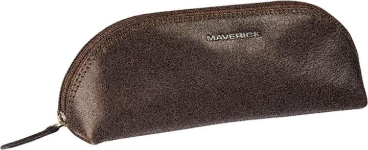 Maverick Astuccio marrone in pelle ovale, marrone