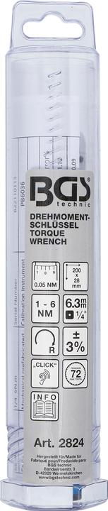 Actual product image BGS Torque spanner (1/4", 1 Nm, 6 Nm)