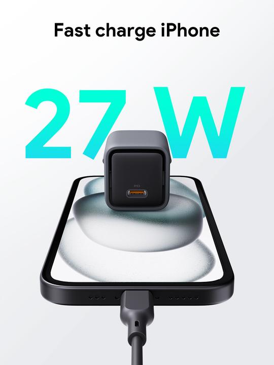 Produktbild Aukey Comet Mini 30W GaN PD PA-C1 1-Port, Wall Charger Grey (30 W, 1 Port)