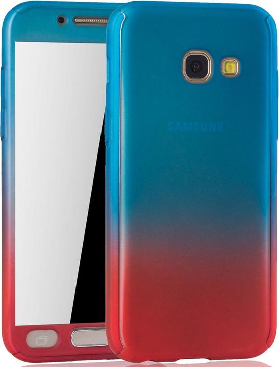 Produktbild König Design Schutz Handy Hülle für Samsung Galaxy A3 (2017) 360 Case Cover Displayschutz Rot (Samsung Galaxy A3 (2017))