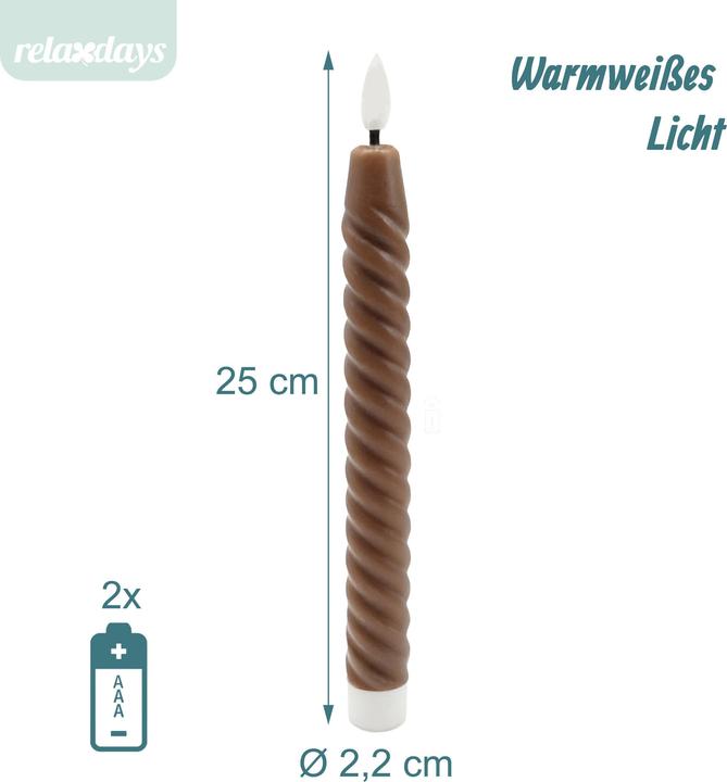 Actual product image Relaxdays 6x LED tapers (6x)
