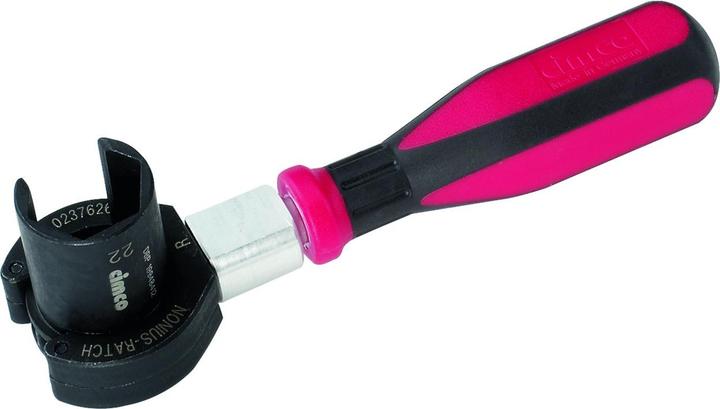 Actual product image Cimco Open ring ratchet, spanner size SW20, removable plastic handle (1/2")