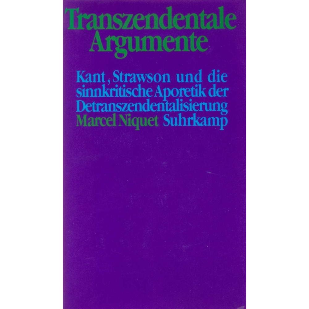 Transzendentale Argumente, Fachbücher von Marcel Niquet