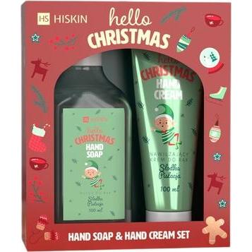 Hiskin, Crema mani, Hiskinset Hello Christmas Hand Cream Sweet Pistachio 60ml Hand Soap Sweet Pistachio 200ml (60 ml)