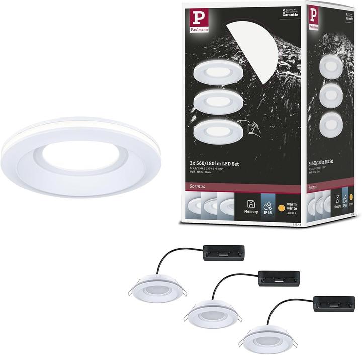 Produktbild Paulmann Einbauleuchte Sormus Set (560 lm)