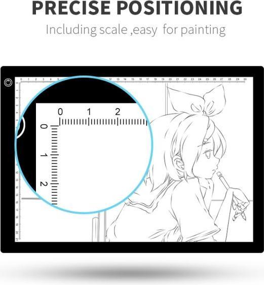 Actual product image MU Classic LED Leuchttisch dimmbar mit USB-C & Magnetfunktion (35 x 23.50 cm)