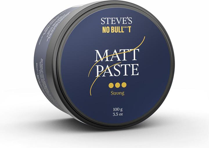 Image du produit Steve´s No Bull***t SteveÂ's - Matting hair paste strong fixation Sandalwood - Volume : 100 g (Pâte capillaire)