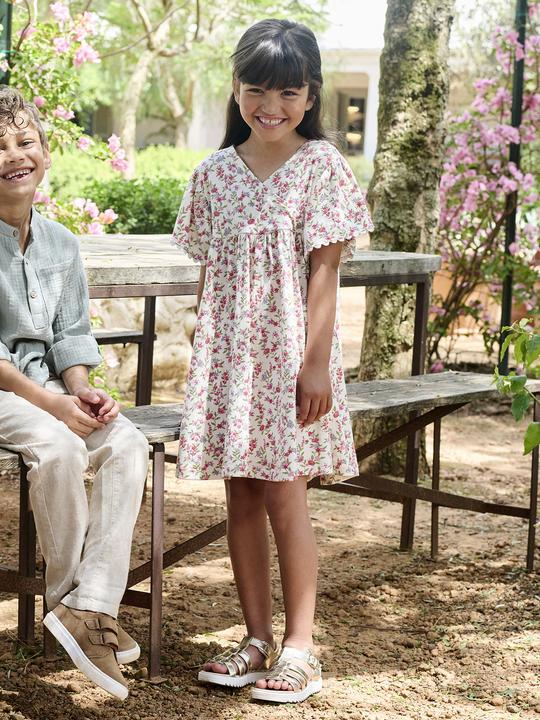 Produktbild Vertbaudet Geblümtes Mädchen Kleid mit Wickelausschnitt (140)