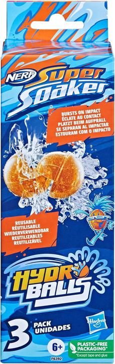 Actual product image Nerf Super Soaker Hydro Balls 3-pack, reusable, water-fillable balls. (3x)