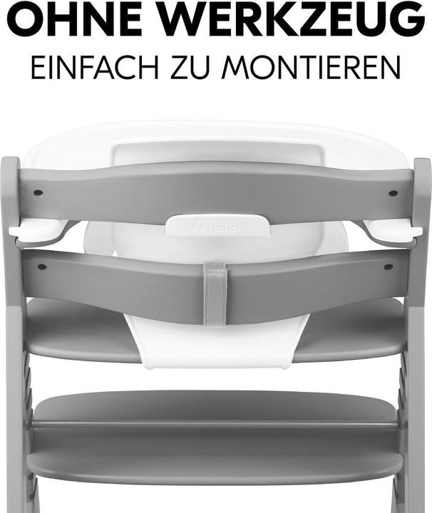 Actual product image Hauck Hochstühle Hochstuhl Alpha Plus Black - im Sparset inkl. (Stair high chair)