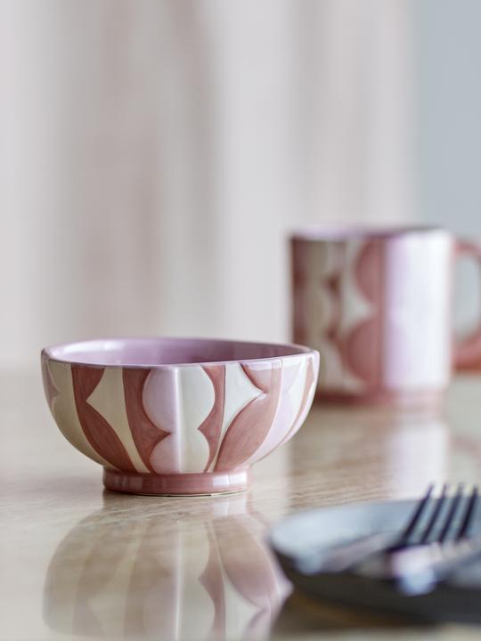 Actual product image Bloomingville - Saul Bowl - Rose - Stoneware (12.50 cm, 0.20 l, 2x)