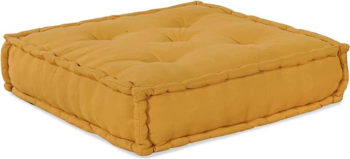 Actual product image vidaXL Modul-Poufs 4er Set Gelbes Gewebe