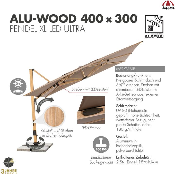 Produktbild Doppler Alu Wood XL Ultra (3 m)