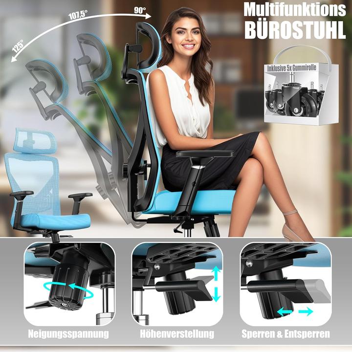 Produktbild Kesser Ergonomischer Bürostuhl mit Wippfunktion