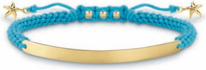 Thomas Sabo Armband Blau Seestern (21 cm, Kunststoff, Silber)