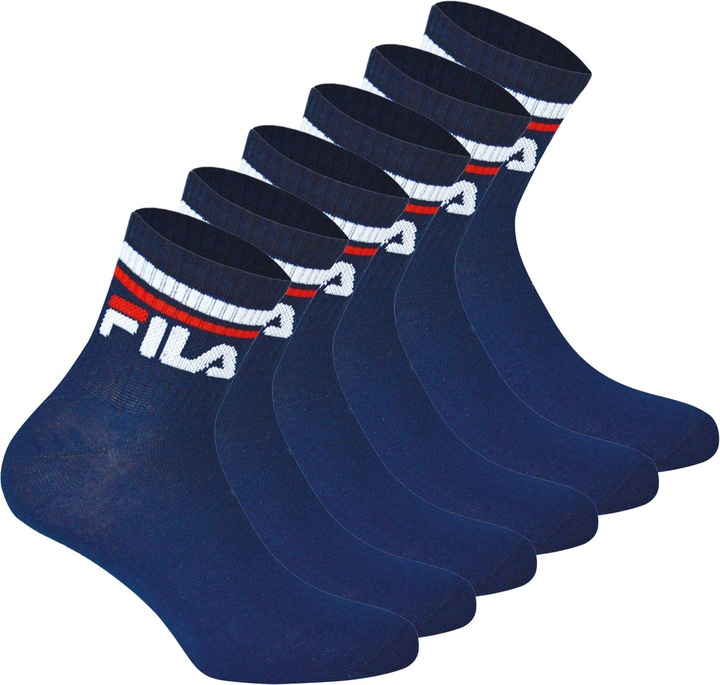 Immagine prodotto FILA Quarter Unisex Plain Socks (confezione da 6, 43 - 46)