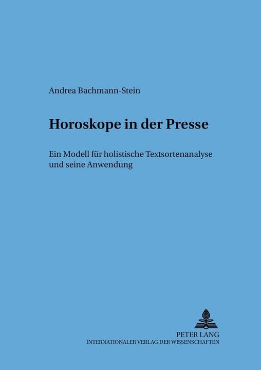 Produktbild Horoskope in der Presse (Deutsch, Andrea Bachmann-Stein, 2005)