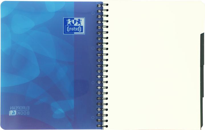 Actual product image Oxford School A4+ Polypropylene Cover Twin Wire 4 Holes Projectbook Ruled 240 Pages Blue Scribzee® Compatib (A4, Lined, Soft cover)