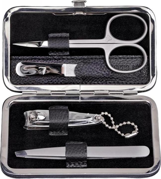 Produktbild Sacher TF100R.1504 - 4-teilig Maniküretui Manikürenset schwarz Leder