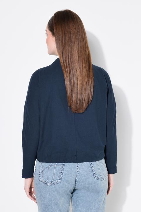 Actual product image Ulla Popken Bolero-Jacke, Stehkragen, Fledermaus-Langarm, Saumband (56)