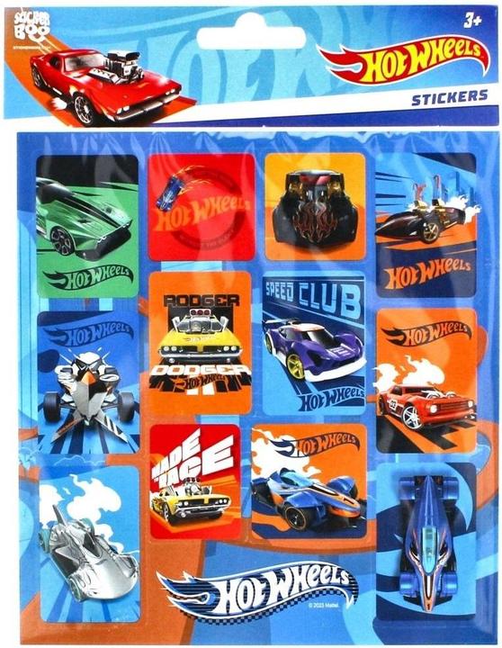 Starpak Hot Wheels quadratische Aufkleber