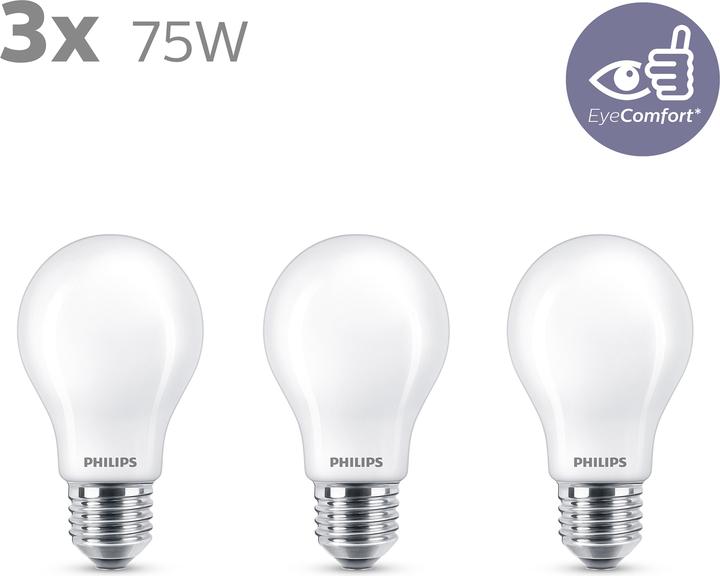 Actual product image Philips Lamp (E27, 8.50 W, 1055 lm, 3 x, E)