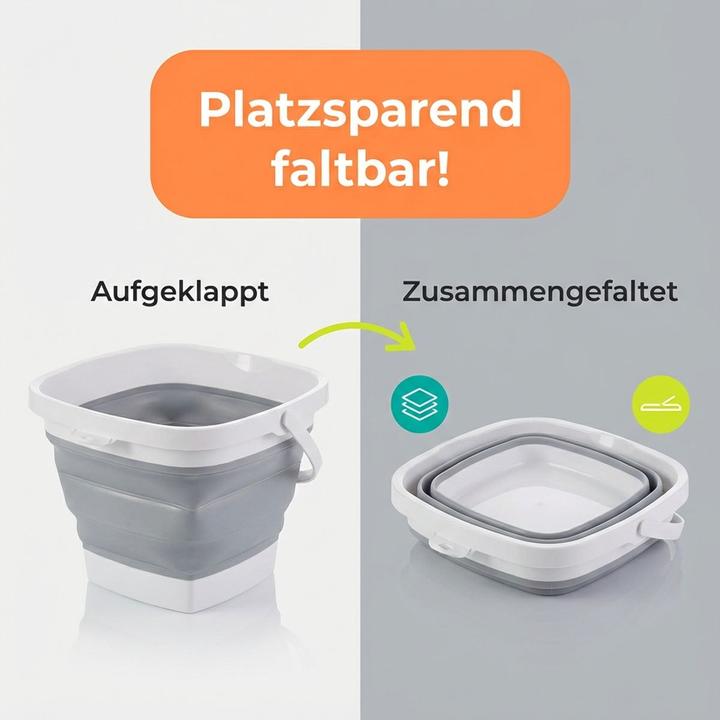 Produktbild König Design Eimer faltbar Falteimer Putzeimer Wassereimer Camping Campingeimer Angeleimer (10 l)