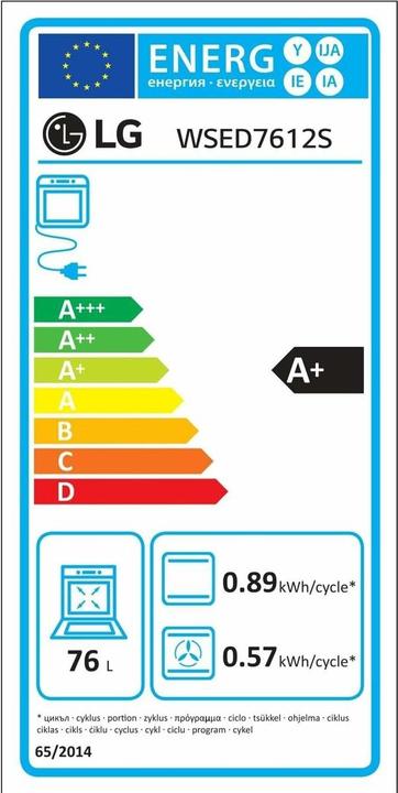 Energy Label LG WSED7612S