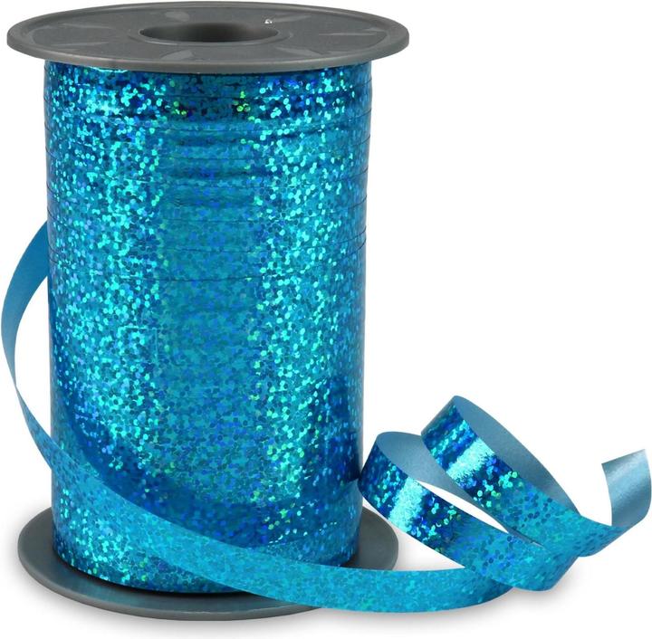 Pattberg Gift ribbon Holly 1 cm x 200 m, light blue (Gift ribbon, 1 x)