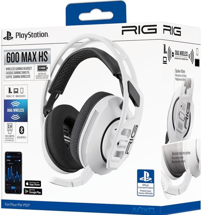 Image du produit Bigben OLP Cuffie Gaming RIG 600 PRO HS White (Sans fil)