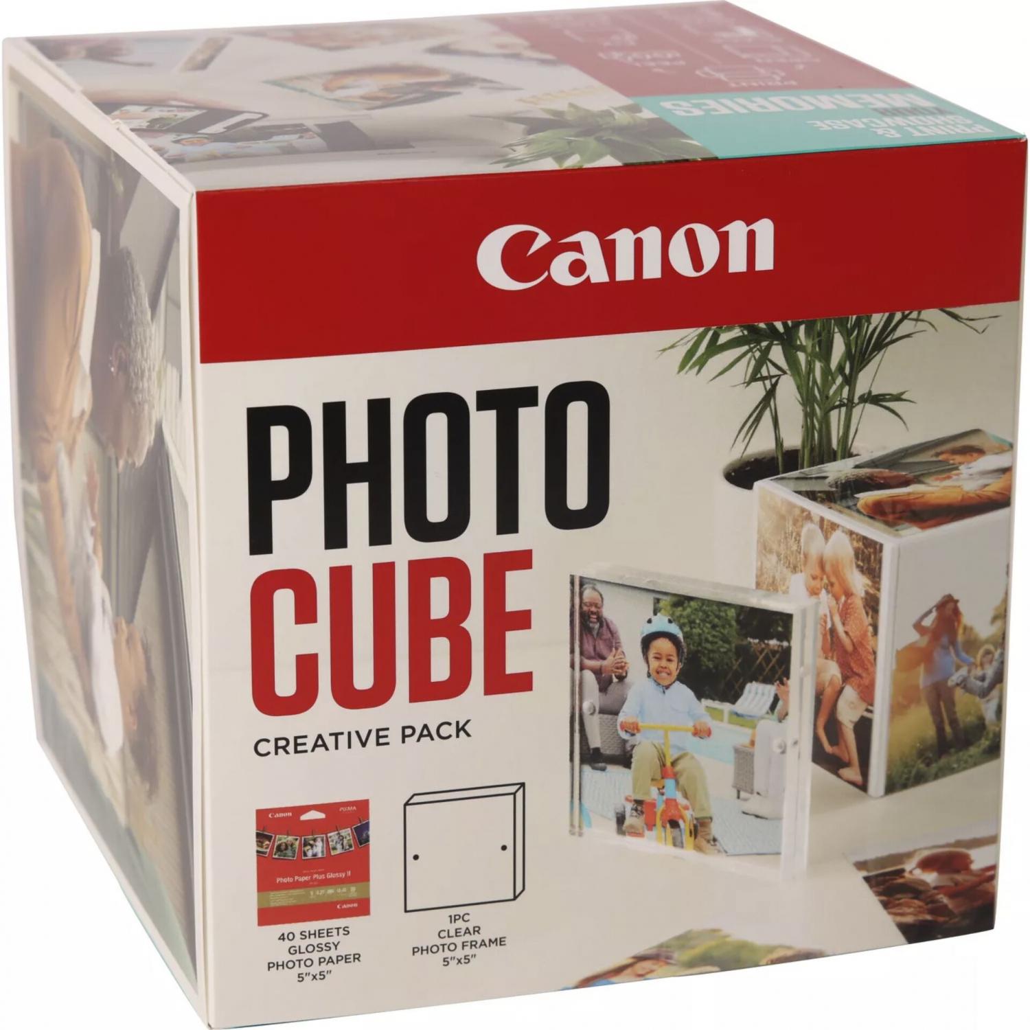 Canon Photo Cube Creative Paper 5x5 blue (130 x 130 mm, 40 x), Fotopapier, Blau