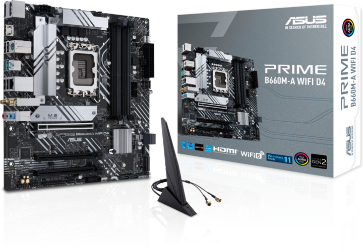 Produktbild ASUS PRIME B660M-A D4 (LGA 1700, Intel B660, mATX)