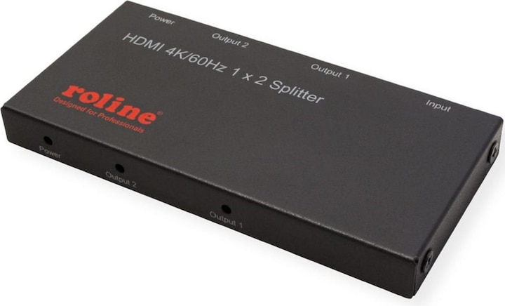 Produktbild Roline HDMI Video-Splitter 2fach UltraSlim 4K60Hz
