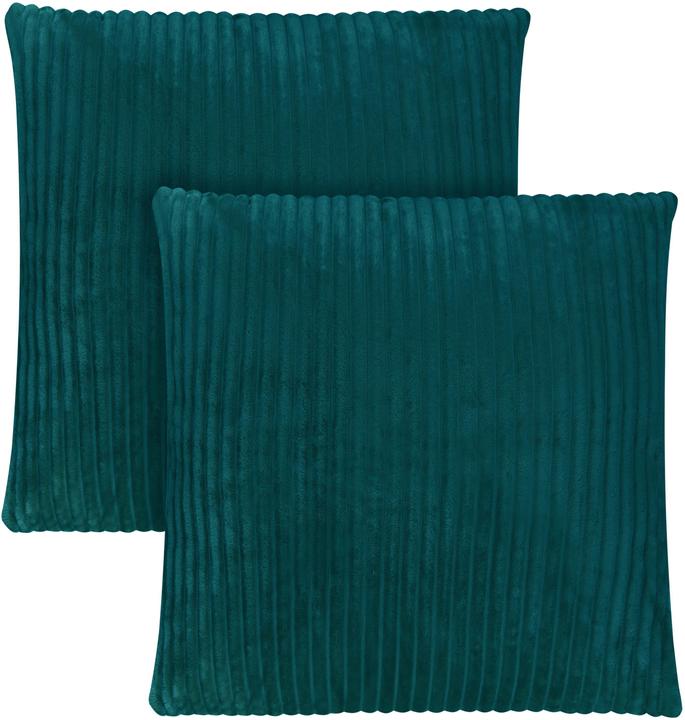 Aspero 2 Kissenbezüge aus Streifen-Flanell 60x60 cm Salta - 9049 (60 x 60 cm)