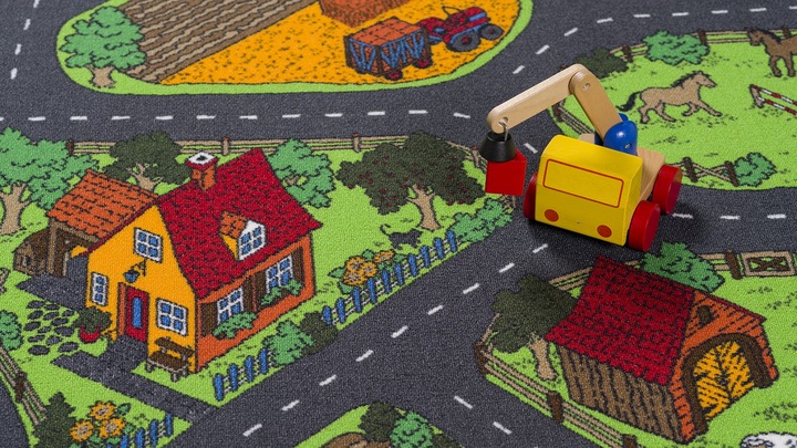 Immagine prodotto Snapstyle I bambini giocano alla fattoria di tappeti (80 x 400 cm)